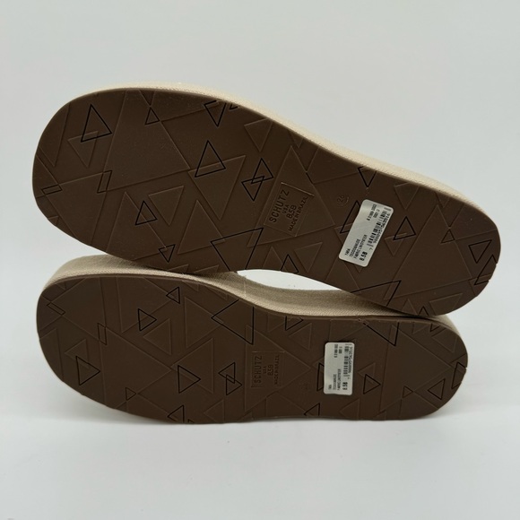 New Schutz Yara Platform Sandals Beige - Picture 9 of 11